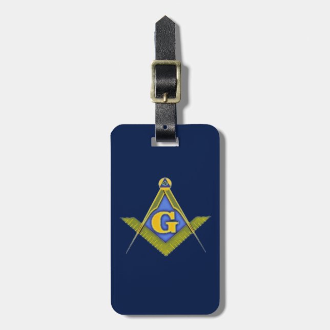 Masonic symbol luggage tag (Front Vertical)