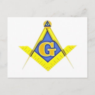 Masonic symbol postcard