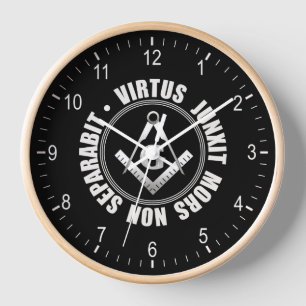 Masonic symbol watch clock