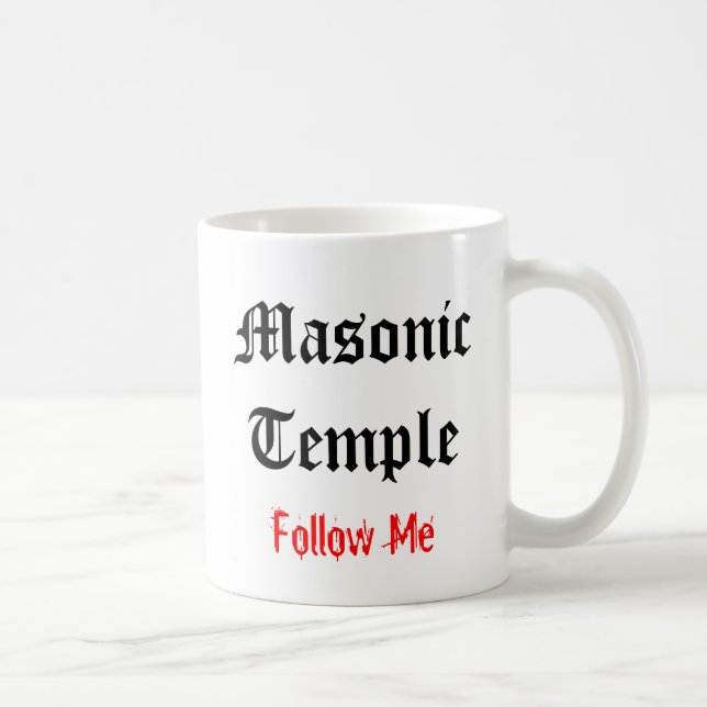Masonic Temple Mug #1 White (Right)