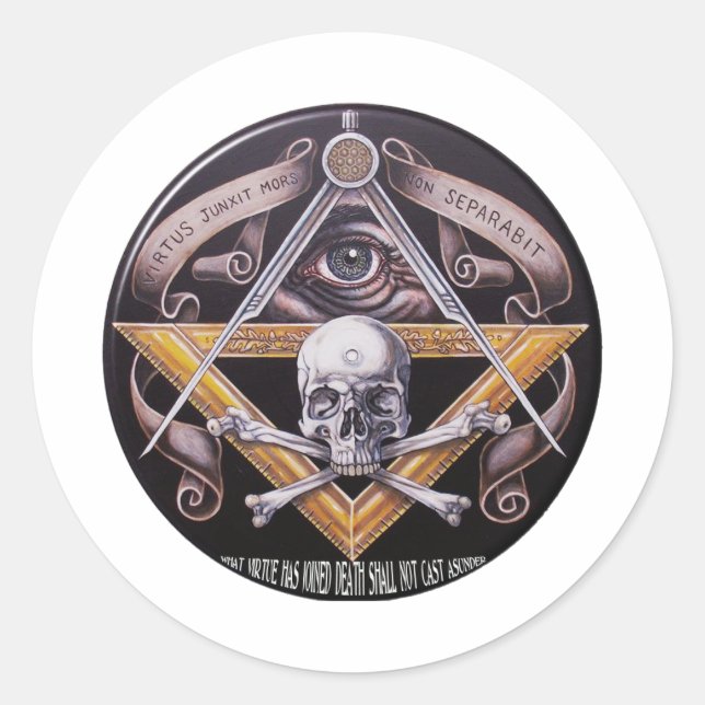 Masonic Virtue Classic Round Sticker (Front)