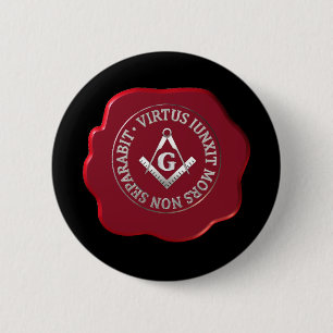 Masonic wax seal 2 inch round button