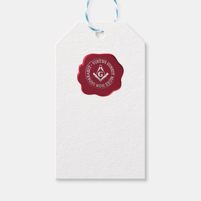 Masonic wax seal gift tags (Front)