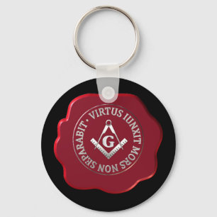 Masonic wax seal keychain