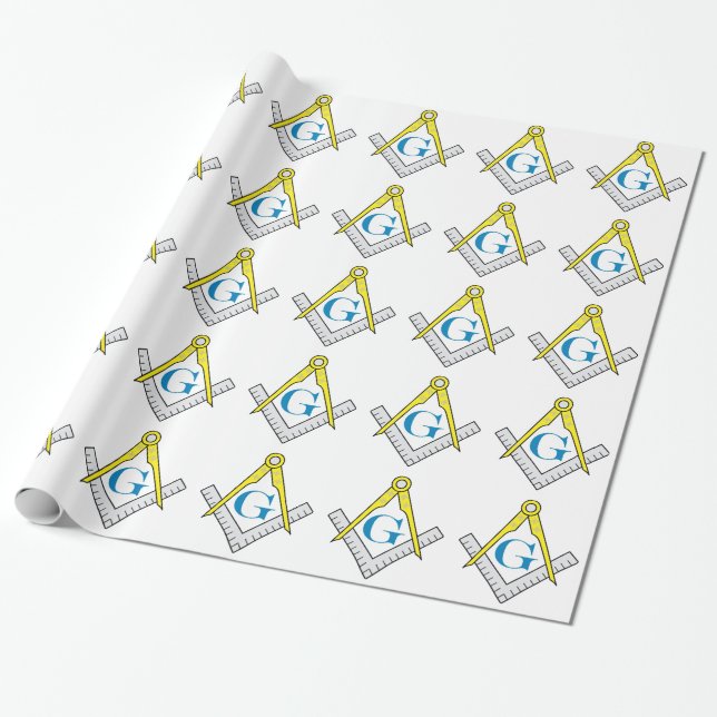 Masonic wrapping paper (large image) (Unrolled)