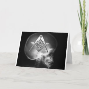 Masonic X-Ray Alien Skull Card