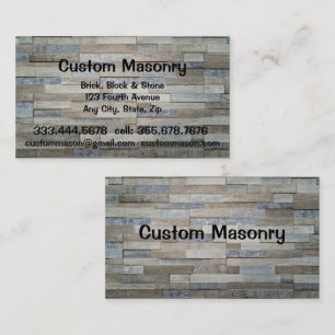 Masonry Brick, Block Stone Custom Business  Busine Business Card