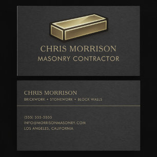 Masonry Contractor Business Card