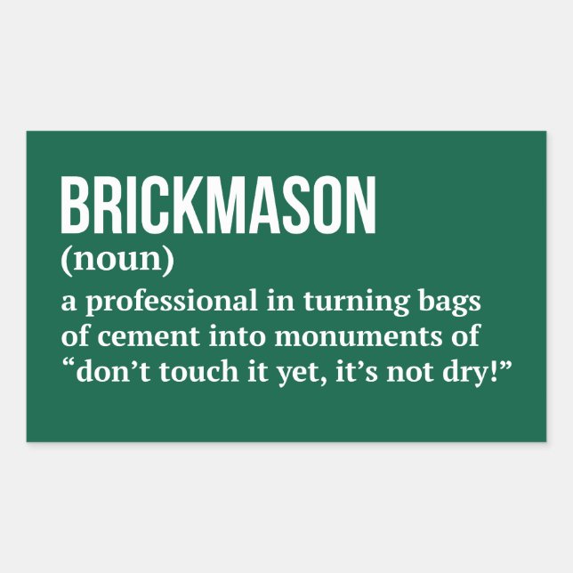 Masonry Professional Definition Sticker (Front)