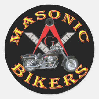 Masons Bikers Classic Round Sticker