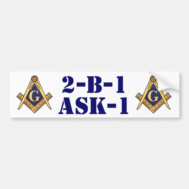 MASONS BUMPER STICKER (Front)