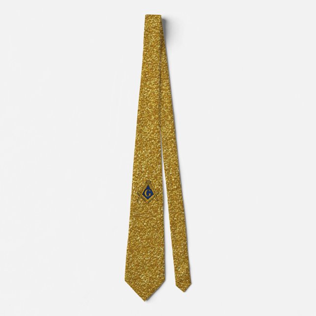 MASONS CUSTOM TIE (GOLD FLAKE) (Front)