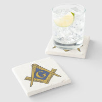 MASONS MARBLE STONE COASTER