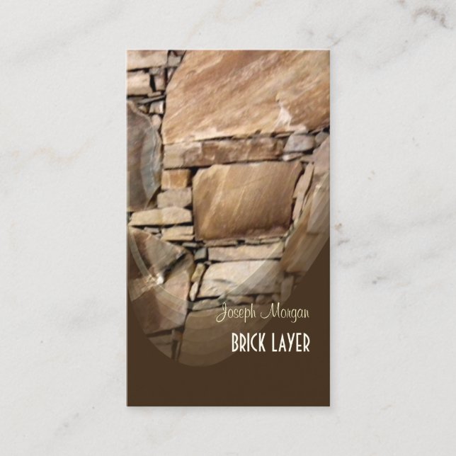 Masons, stone workers business cards (Front)