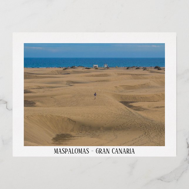 Maspalomas dunes foil holiday postcard (Front)