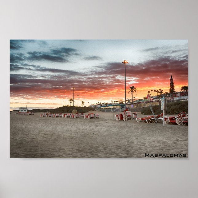Maspalomas Sunset Poster (Front)