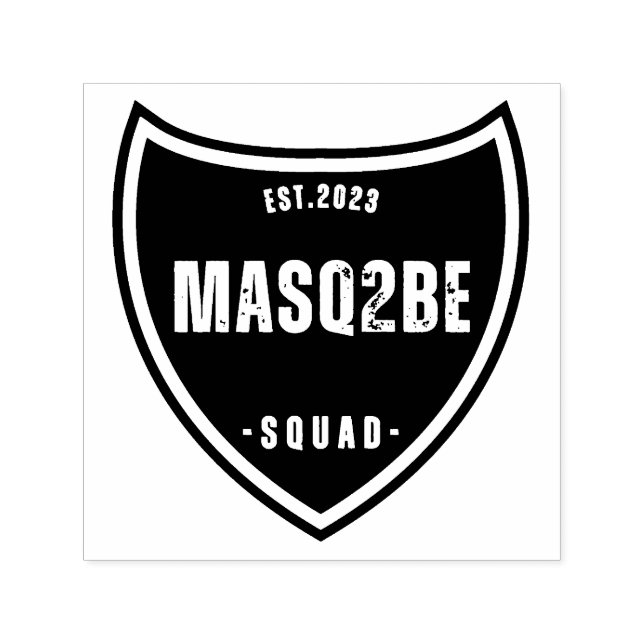 "Masq2Be font design 12" Self-inking Stamp (Design)
