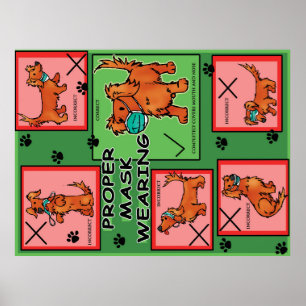 Masque approprié Porter une affiche de chien stupi