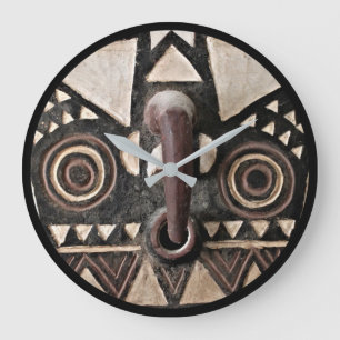 Masque Bobo Bwa Hawk ・ Horloge ronde
