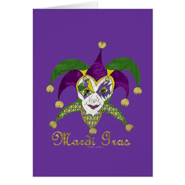 Masque coloré Mardi Gras Jesters (Devant)