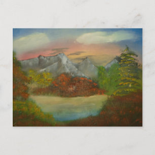 Masqué Dans Carte Postale Rouge