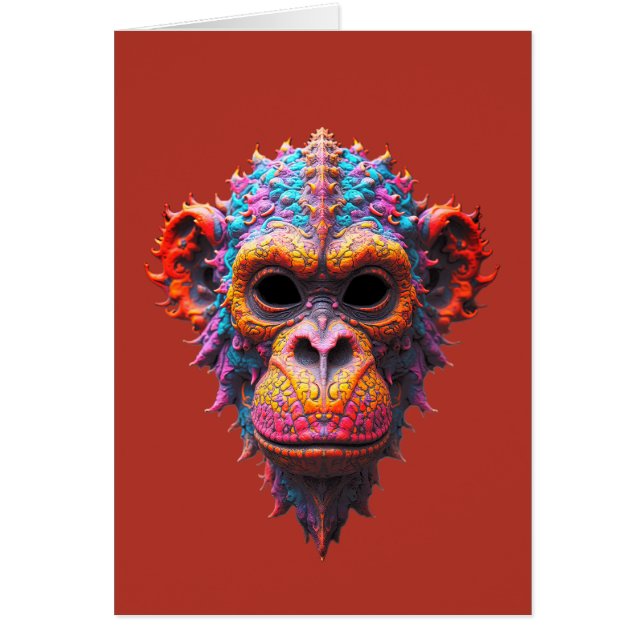 Masque de chimpanzé orné (Devant)