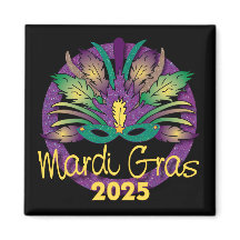 Masque de Mardi Gras Magnet - 2025