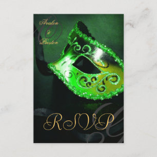 Masque de Mascarade Tourbillon Vert Invitation RSV
