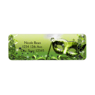 Masque de Mascarade Vert Élégant Bal Fête
