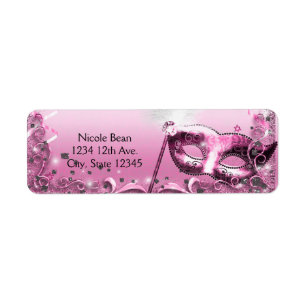 Masque de masquerade rose Élégant bal soirée