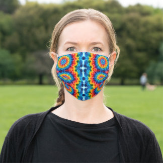 Masque de visage en tissu mandala arc-en-ciel - Pr
