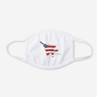 Masque En Coton Blanc F22 Jeu de Raptor Raptor