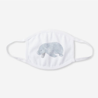 MASQUE EN COTON BLANC MANATEE DE L'INDE OCCIDENTALE
