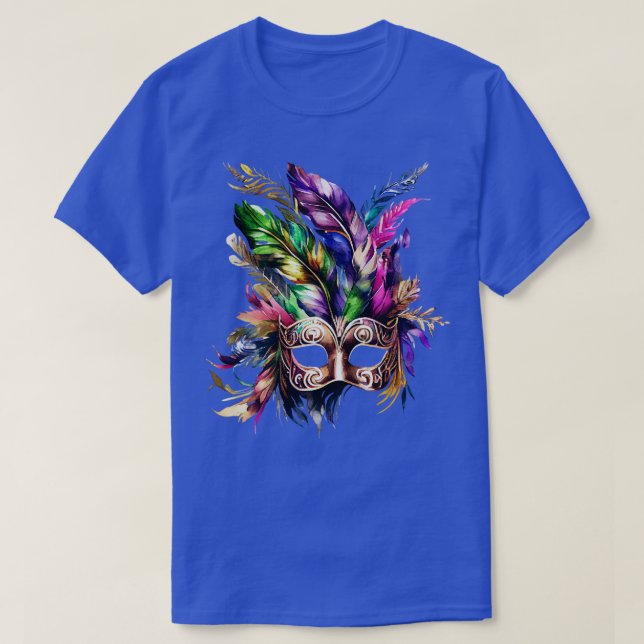 masque en plume mardi gras TShirt (Design devant)