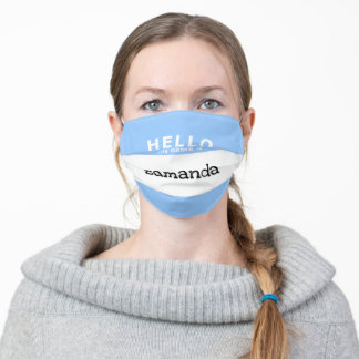Masque En Tissu bonjour mon nom est