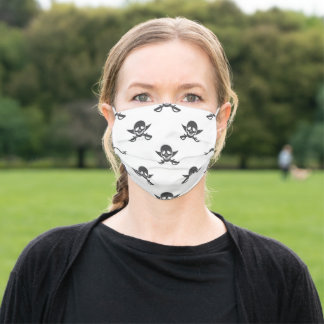 Masque En Tissu Crâne et Cutlas