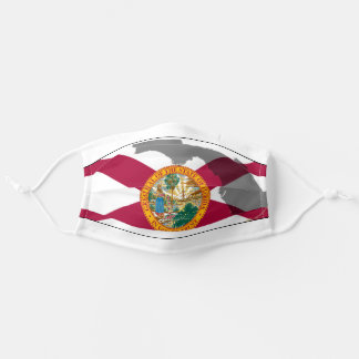 Masque En Tissu État de Floride Drapeau avec forme d'État