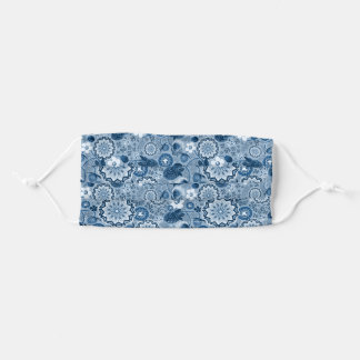 Masque En Tissu Fraises sauvages, fleurs et mandalas géométriques