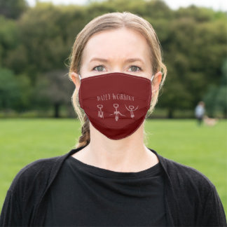 Masque En Tissu Vis-à-vis à-vis du vin à l'entraînement quotidien
