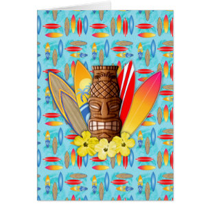 Masque et planches de surf de Tiki