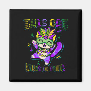 Masque Mardi Apparel Costumes Mardi Gras Cat  Magnet