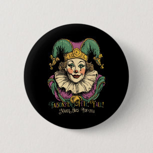 Masque Mardi Apparel Costumes Vintage Mardi Gras C 2 Inch Round Button