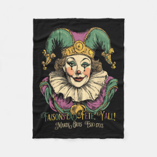 Masque Mardi Apparel Costumes Vintage Mardi Gras C Fleece Blanket