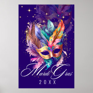 Masque Mardi Gras | Poster pourpre