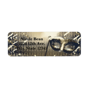 Masque or blanc et bronze Masquerade Masque fête d