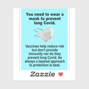 masque pour éviter les longs stickers vinyle Covid