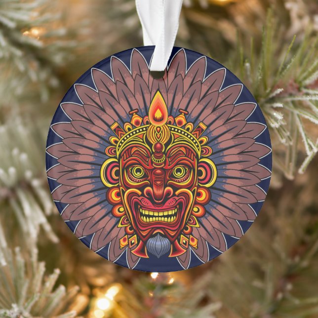 Masque rituel du roi guerrier tribal (Arbre)