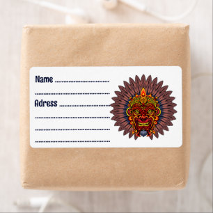 Masque rituel du roi guerrier tribal