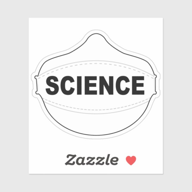 Masque scientifique autocollant vinyle (Feuille)