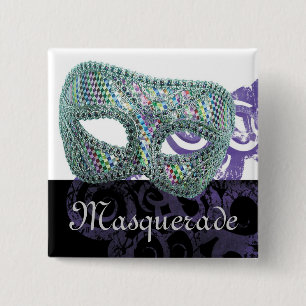 Masquerade 2 Inch Square Button